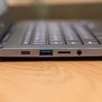 Các cổng kết nối ở cạnh trái của máy tính xách tay Acer Chromebook Plus 514, cho thấy sự phổ biến của USB-C trên các mẫu Chromebook hiện đại.