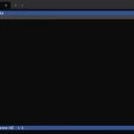 Các nút menu File, Edit, View, Help trong giao diện tối giản của Microsoft Edit