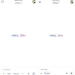 Giao diện cũ (trái) và mới (phải) của thanh công cụ ứng dụng Gemini Android