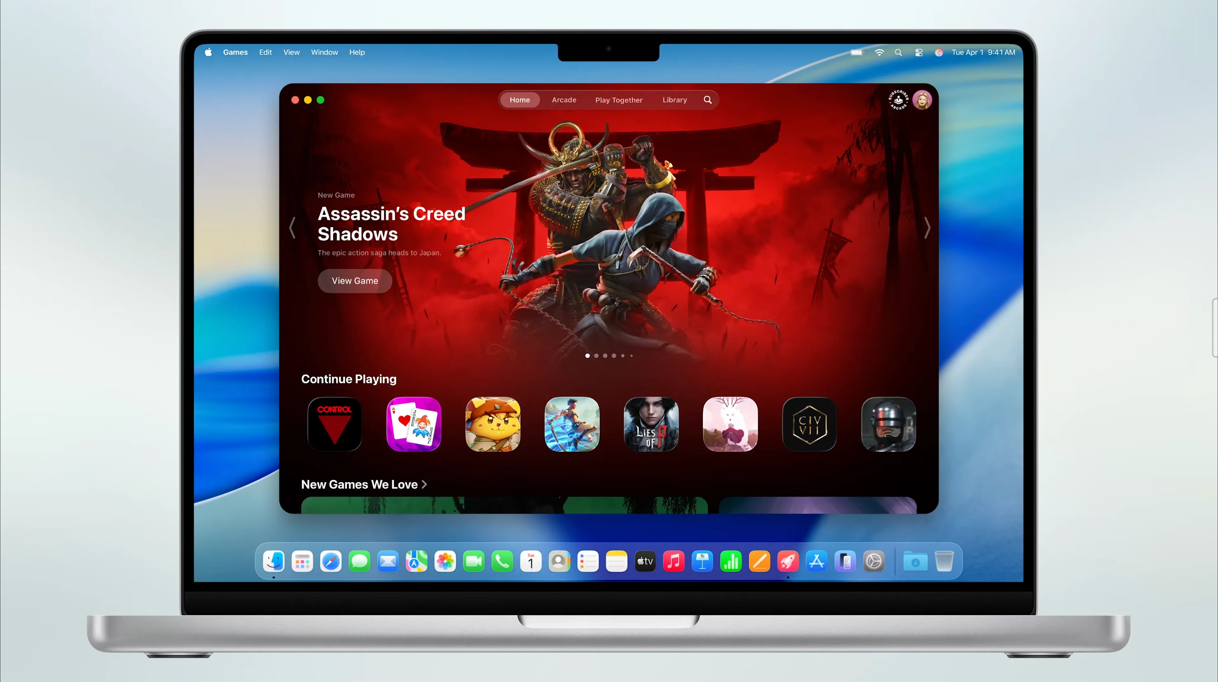 Giao diện ứng dụng Games mới trên macOS 26 Tahoe giúp quản lý và khám phá trò chơi dễ dàng hơn
