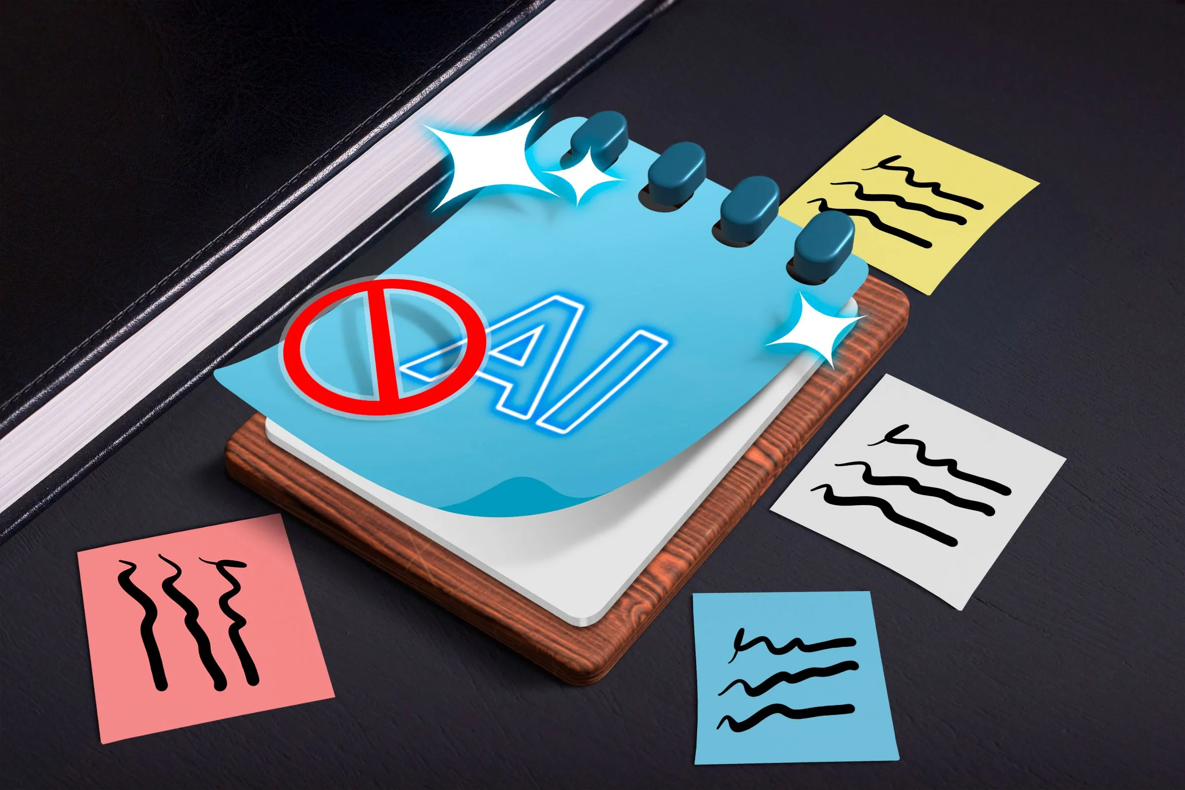 Logo Notepad trên một mặt phẳng, minh họa trình soạn thảo văn bản Notepad bị bổ sung nhiều tính năng mới