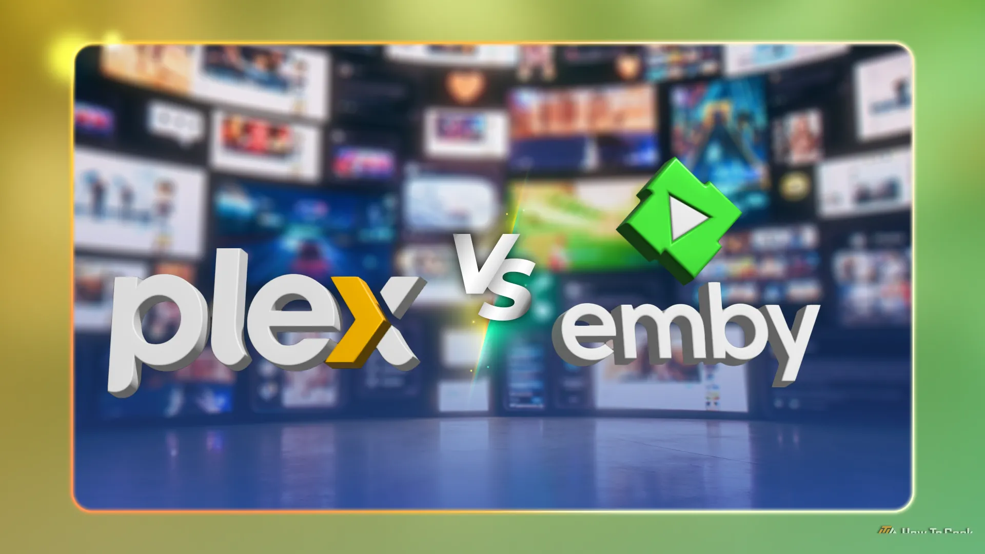 Logo Plex và Emby đặt cạnh nhau, đại diện cho các lựa chọn server media tự host
