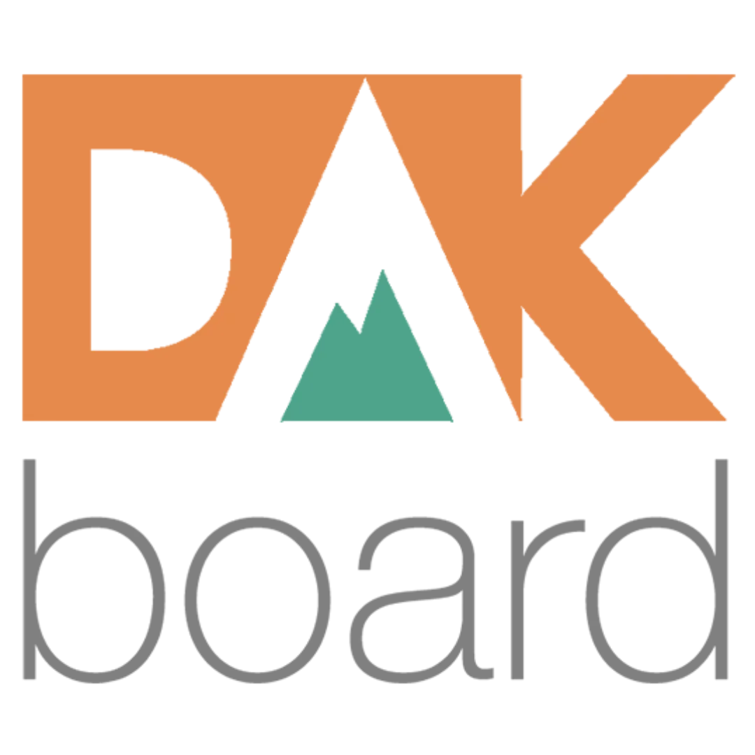 Biểu tượng của nền tảng DAKboard, phần mềm quản lý bảng điều khiển thông minh.