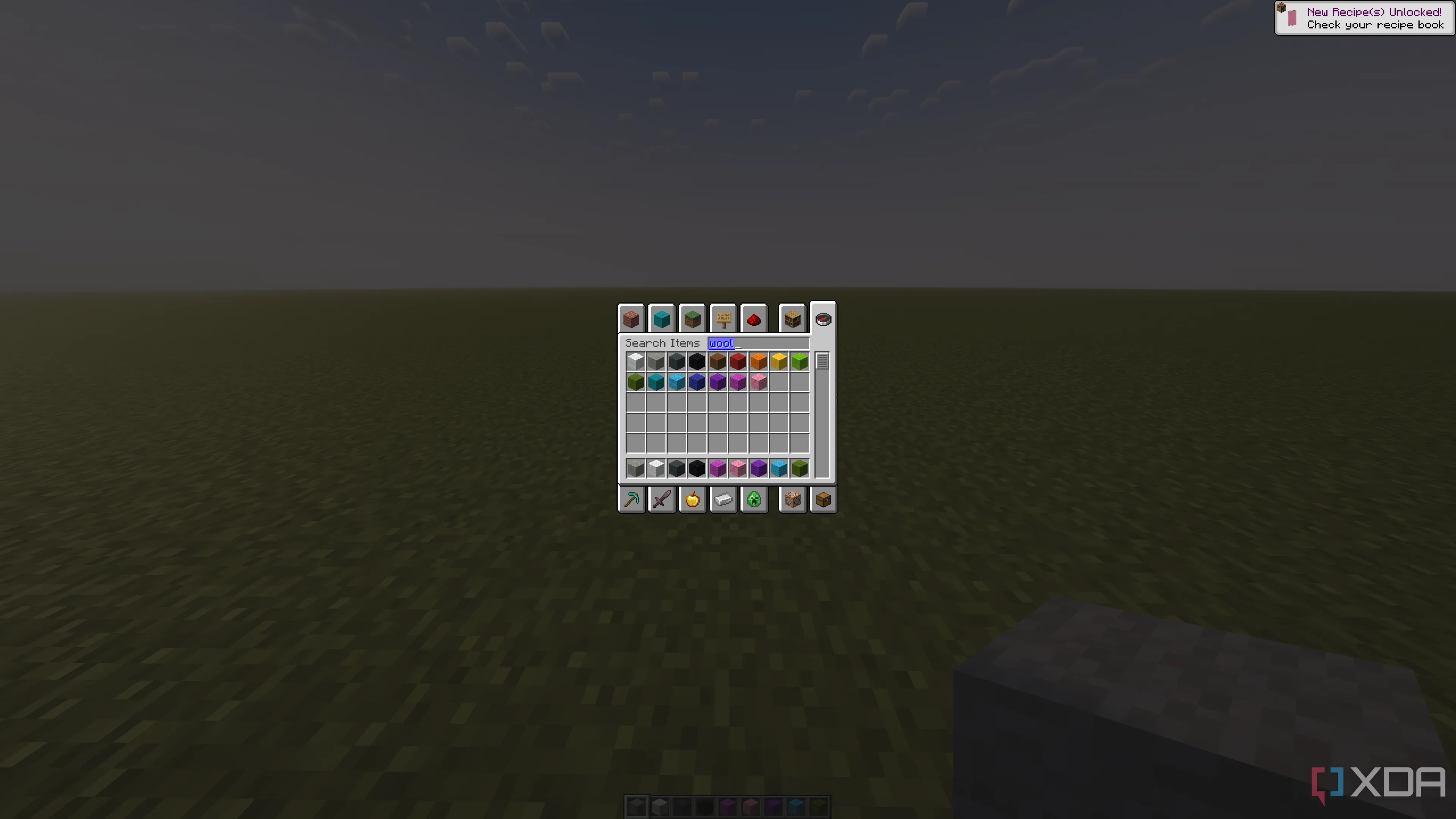 Các khối len nhiều màu trong Minecraft, minh họa khả năng lưu trữ dữ liệu