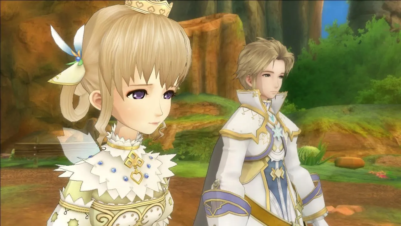 Cận cảnh nhân vật trong tựa game JRPG Eternal Sonata, nổi bật với phong cách đồ họa anime đặc trưng.