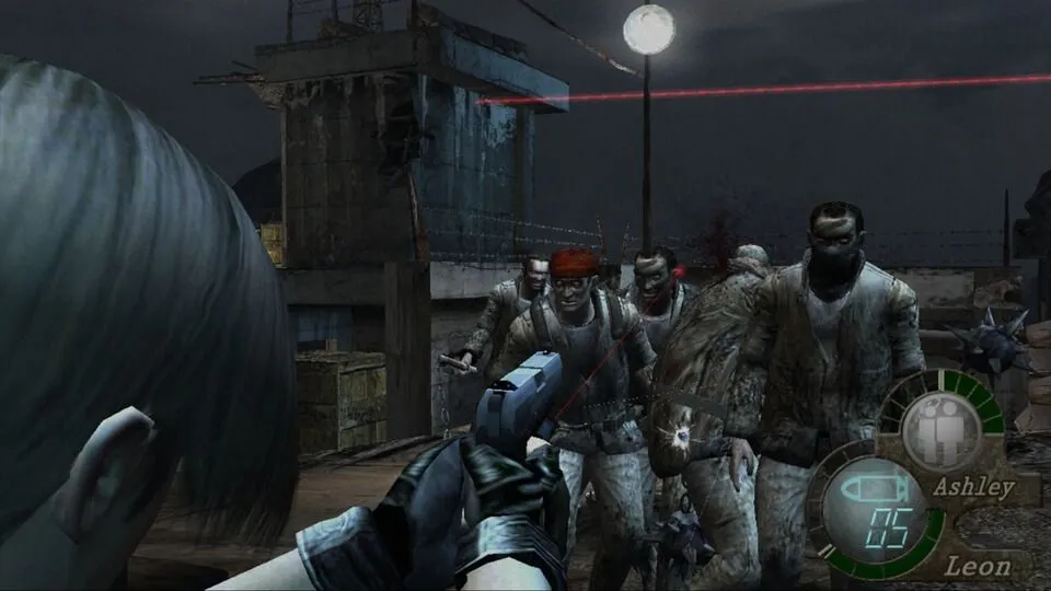 Cảnh gameplay Resident Evil 4 HD với Leon đang di chuyển