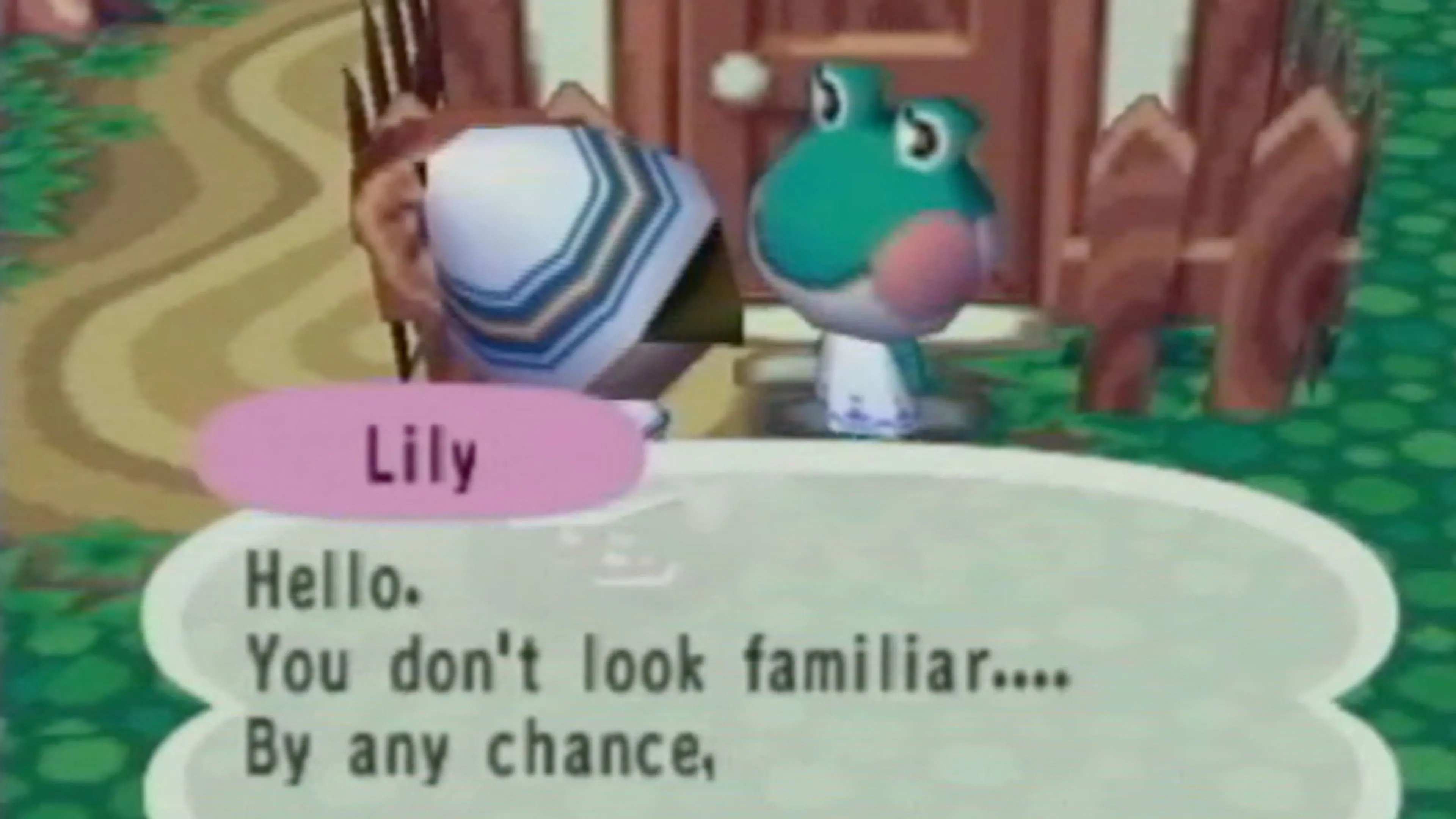 Cư dân Animal Crossing nói chuyện với Ếch Lily