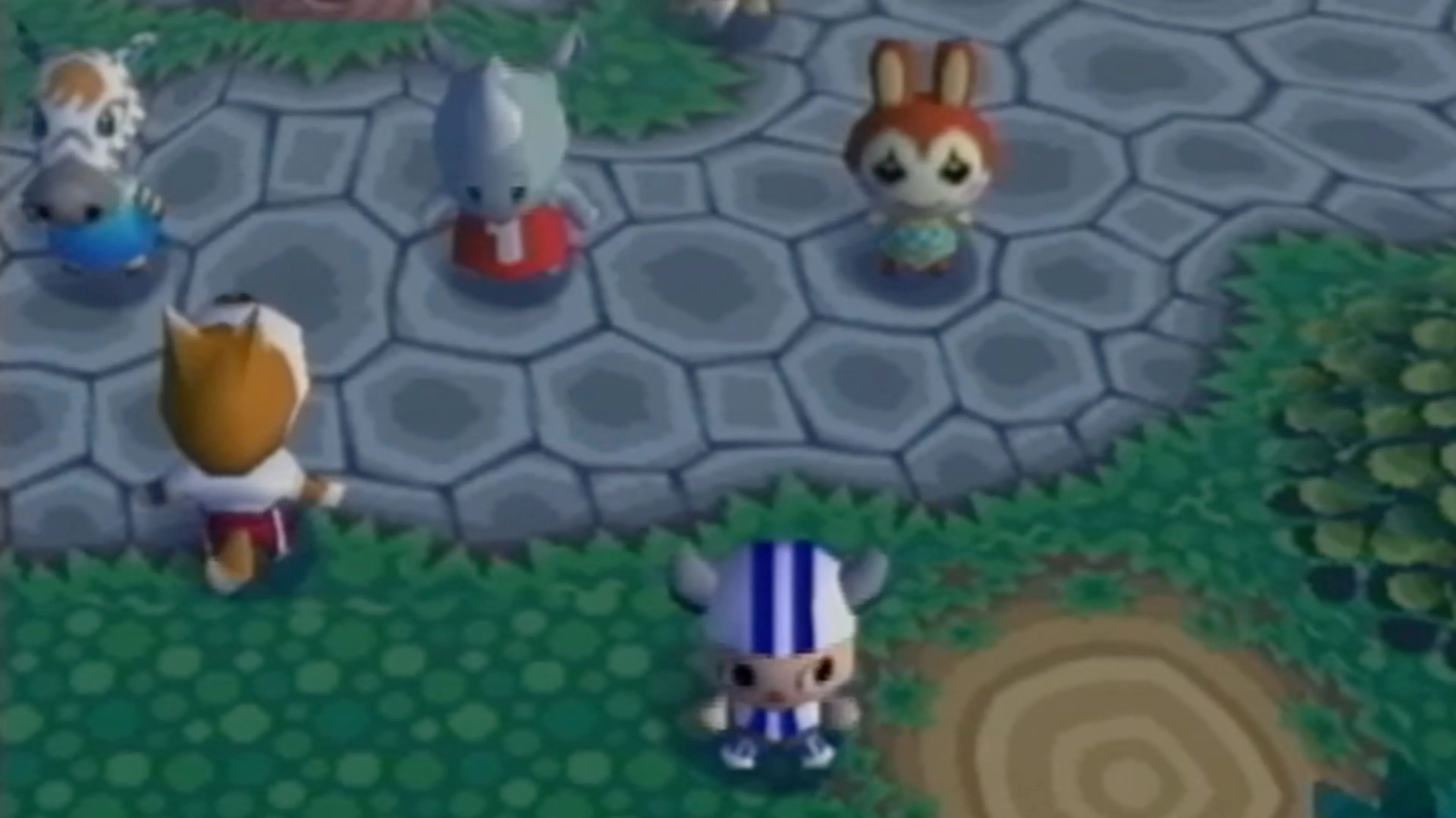 Cư dân Animal Crossing và các con vật vui vẻ trong thị trấn