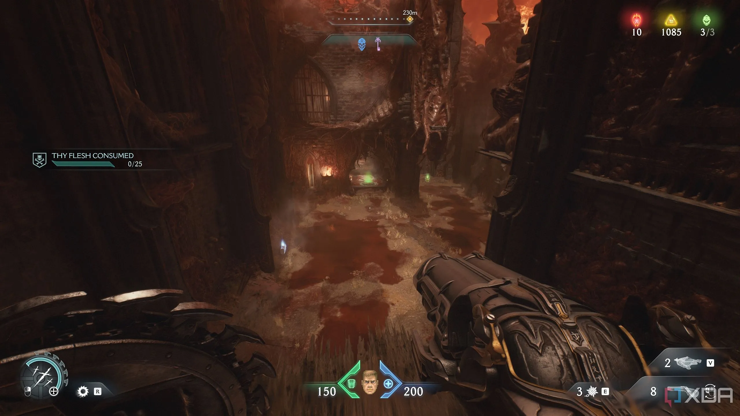 Đấu trường nhỏ bên dưới vị trí của Doom Slayer, nơi bạn sẽ chiến đấu với Agaddon Hunter và tìm Wraithstone trong Chương 22 của Doom: The Dark Ages.