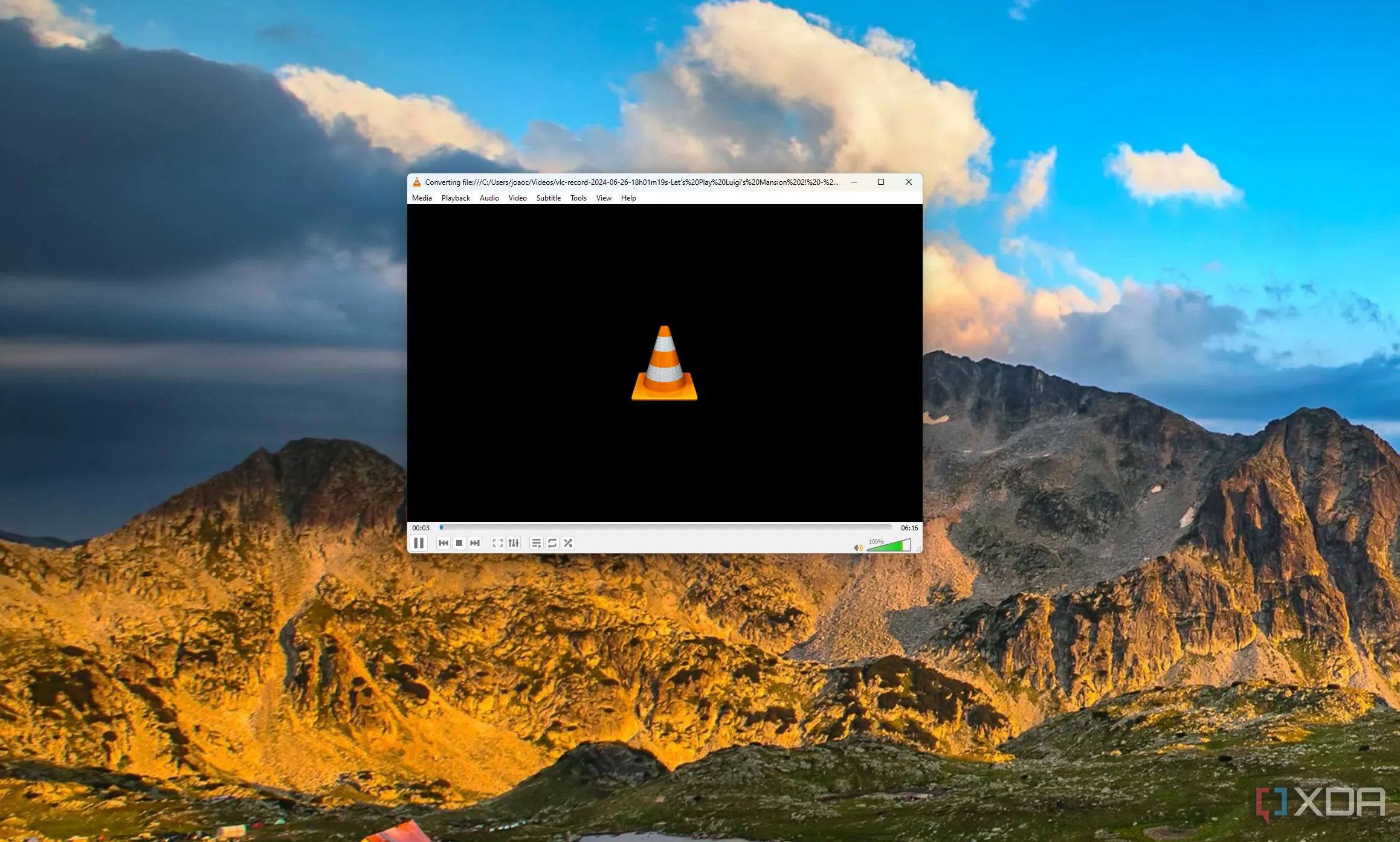 Giao diện VLC Media Player minh họa tính năng chuyển đổi định dạng