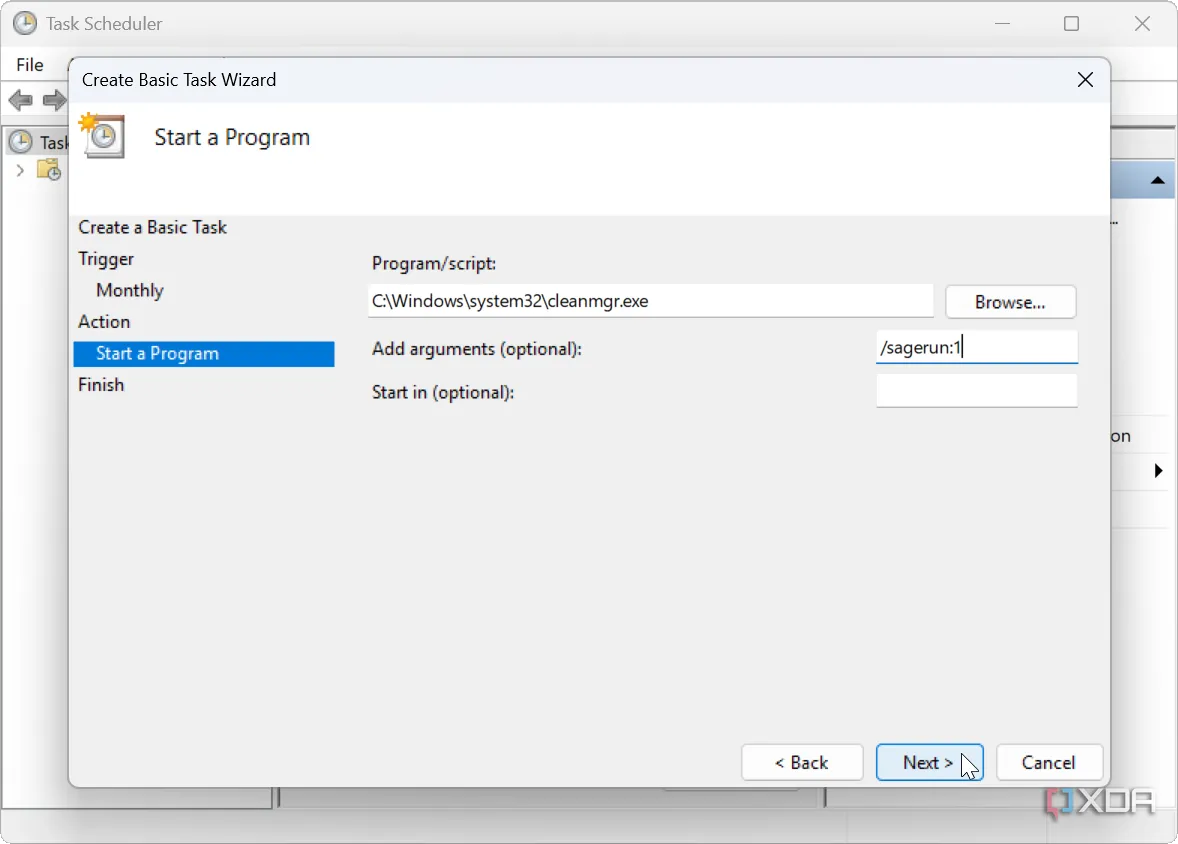 Hướng dẫn chạy Disk Cleanup qua Task Scheduler trên Windows