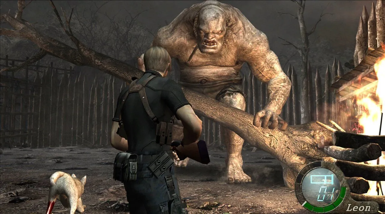 Leon S. Kennedy trong cảnh chiến đấu của Resident Evil 4 Ultimate HD Edition