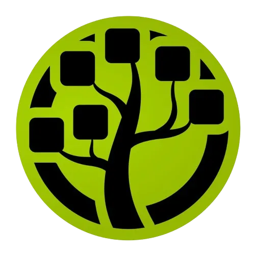 Logo tiện ích WinDirStat với biểu tượng ba màu xanh, vàng, đỏ