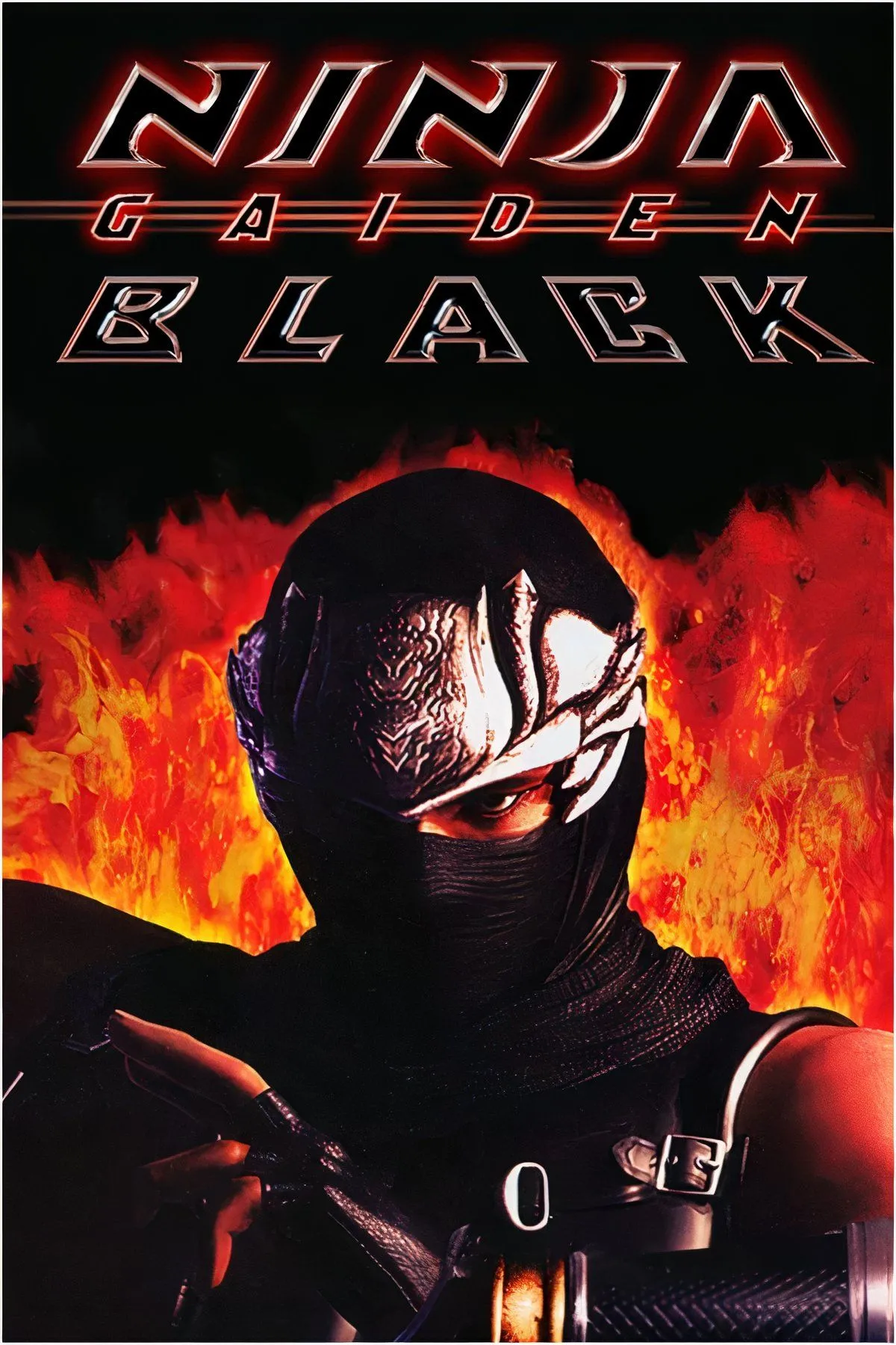 Mô tả: Ninja Ryu Hayabusa trong Ninja Gaiden Black, thể hiện lối chơi hành động tốc độ cao và đầy thử thách.