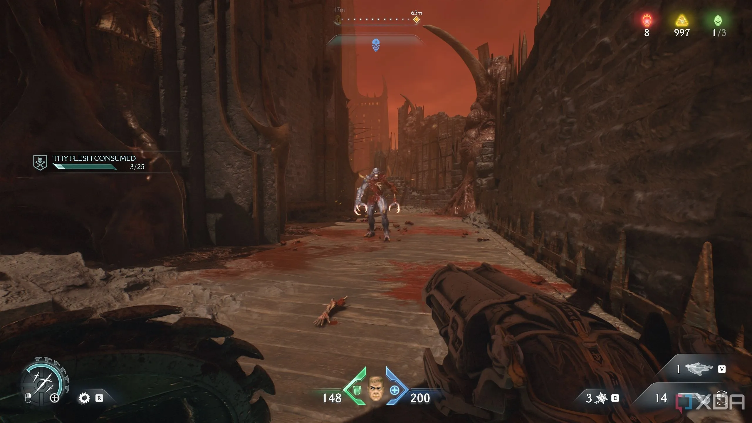 Một Imp Stalker ẩn nấp trong bóng tối, xuất hiện sau khi khám phá khu vực bí mật 5 trong Chương 22 của Doom: The Dark Ages.