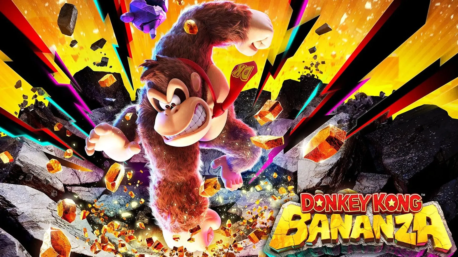 Ảnh bìa chính thức của game Donkey Kong Bananza, một trong những tựa game có thể bị giới hạn lưu trữ đám mây trên Nintendo Switch 2