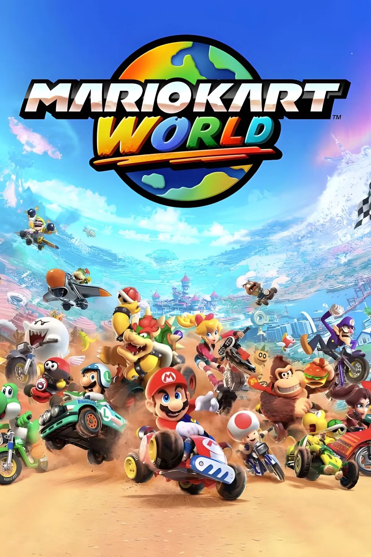 Ảnh bìa Mario Kart World, tựa game có thể có giá cao nhưng không đi kèm các phiên bản cao cấp