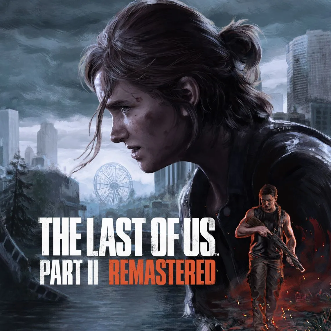 Ảnh bìa sản phẩm game The Last of Us Part II Remastered, phiên bản nâng cấp với đồ họa và hiệu năng cải tiến.