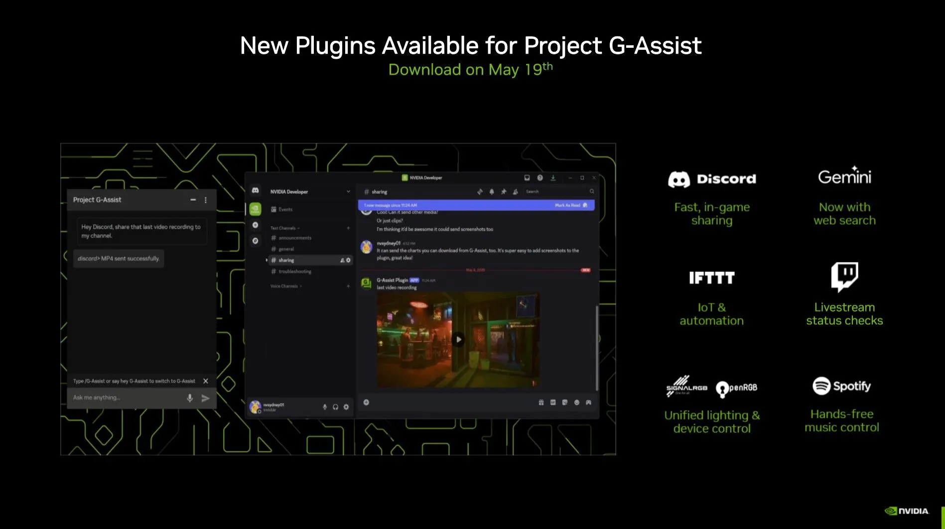 Ảnh chụp màn hình các tùy chọn cấu hình và điều khiển GPU trong Nvidia G-Assist, bao gồm giới hạn công suất và cài đặt hiệu suất.