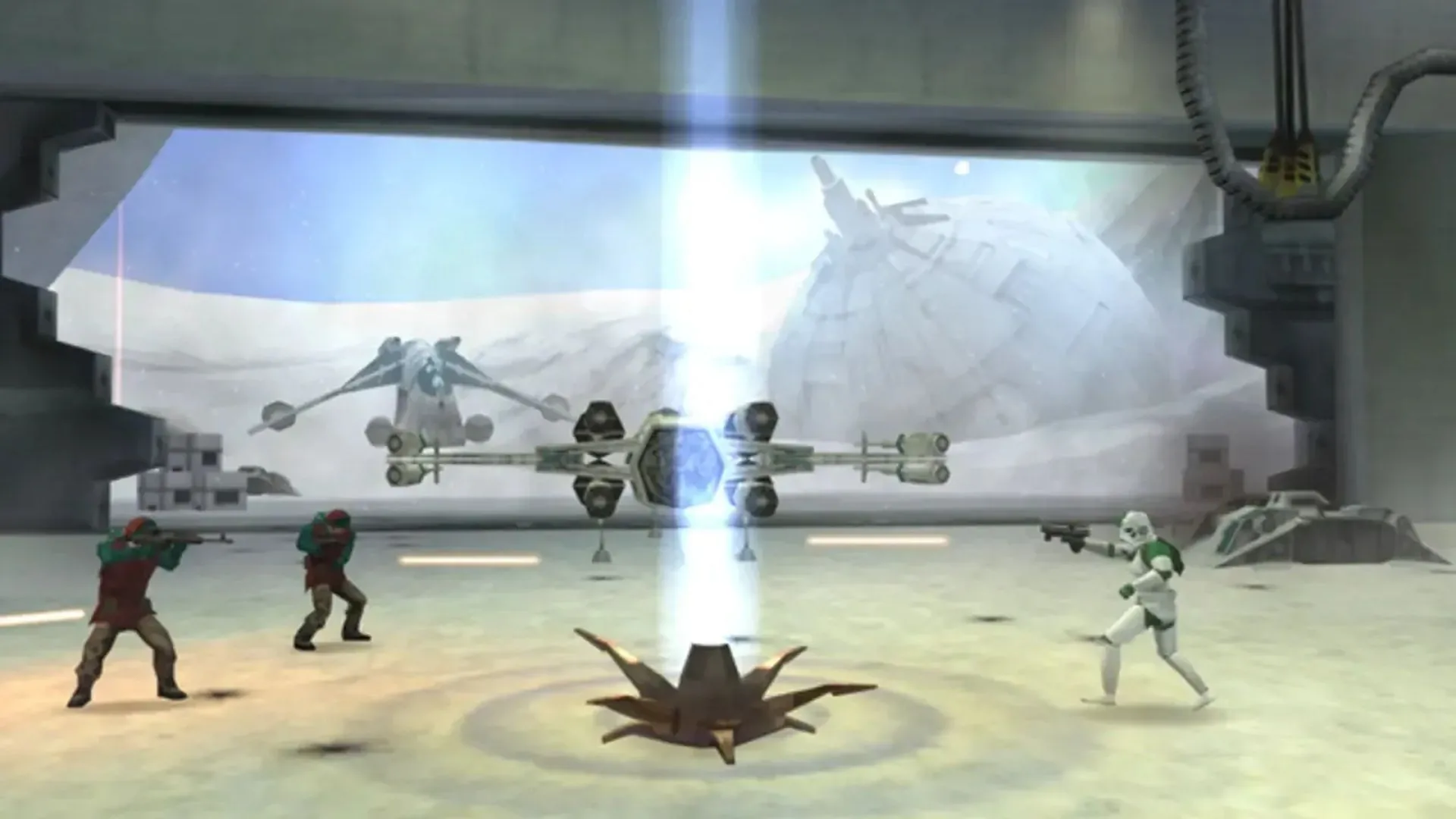 Ảnh chụp màn hình gameplay của Star Wars Battlefront Elite Squadron trên PSP