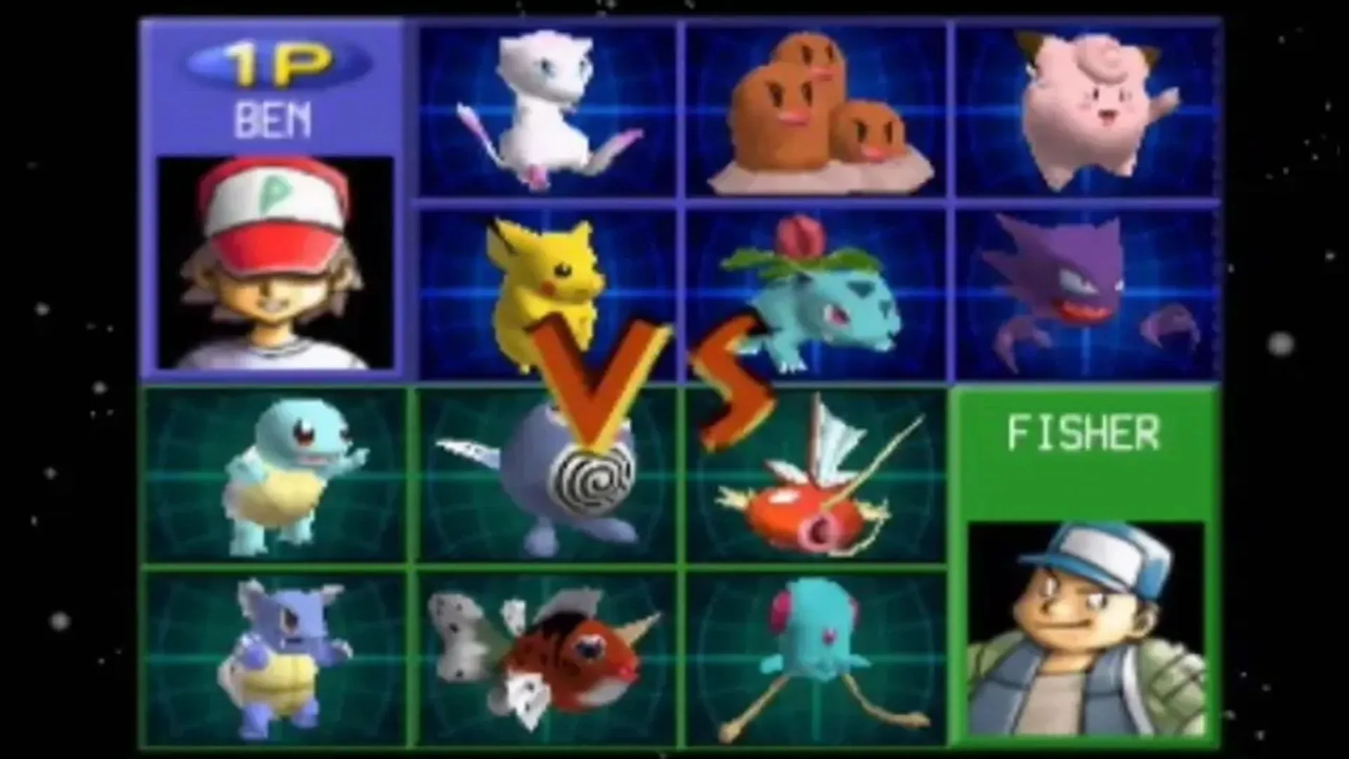 Ảnh chụp màn hình gameplay game Pokémon Stadium trên Nintendo 64, thể hiện khả năng tương thích với Game Boy