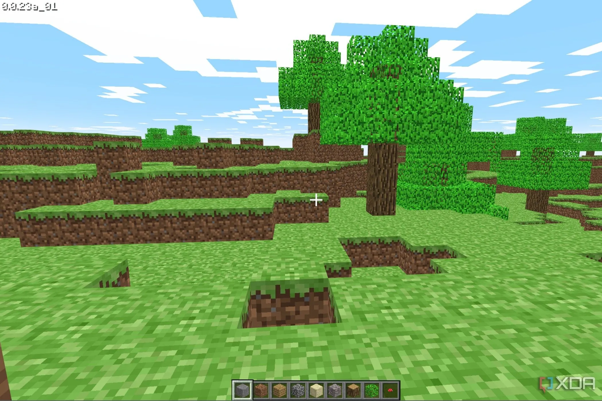 Ảnh chụp màn hình Minecraft Classic phiên bản gốc đang chạy trên trình duyệt web