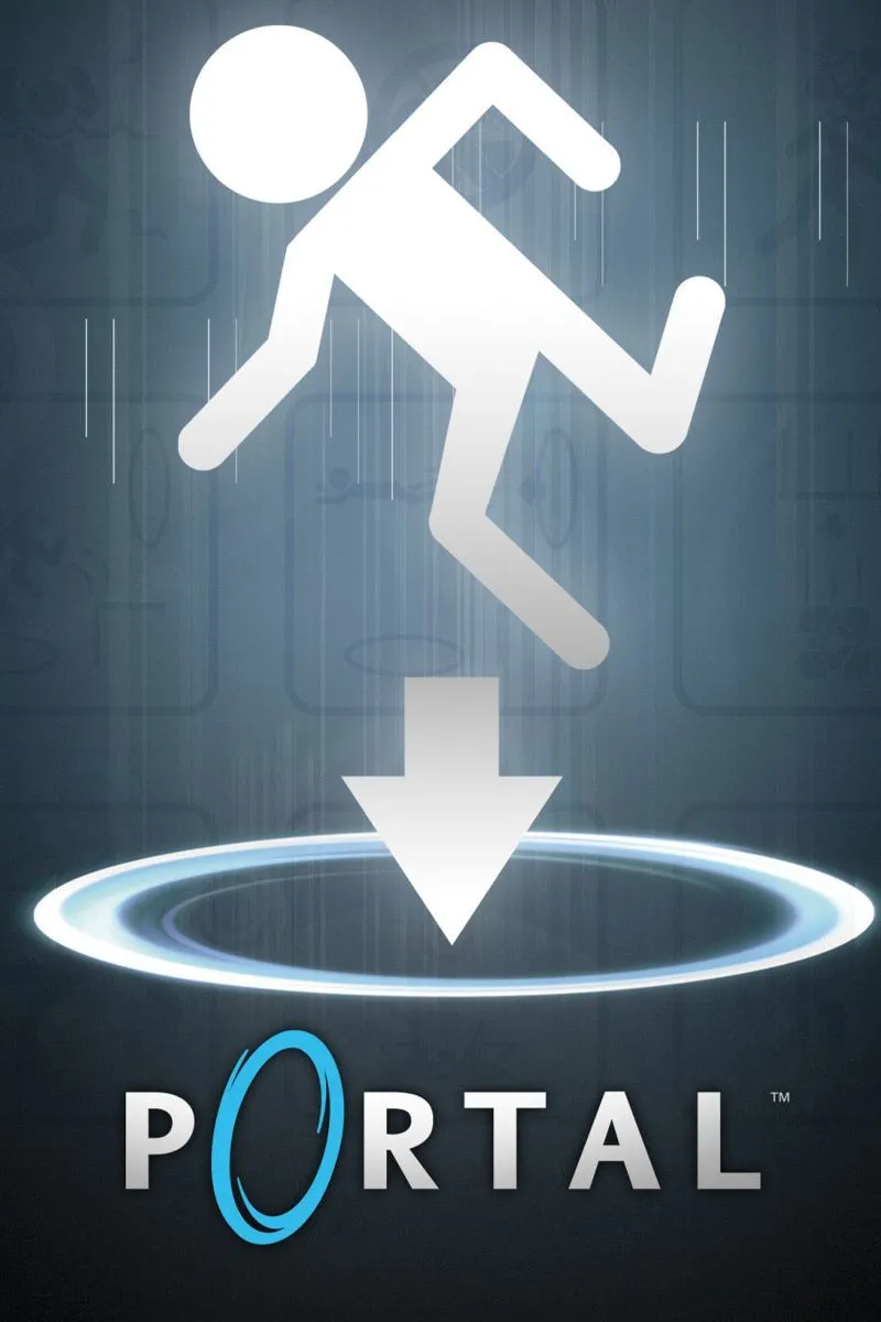 Ảnh chụp màn hình Portal with RTX, showcasing ánh sáng ray tracing và cổng dịch chuyển rực rỡ