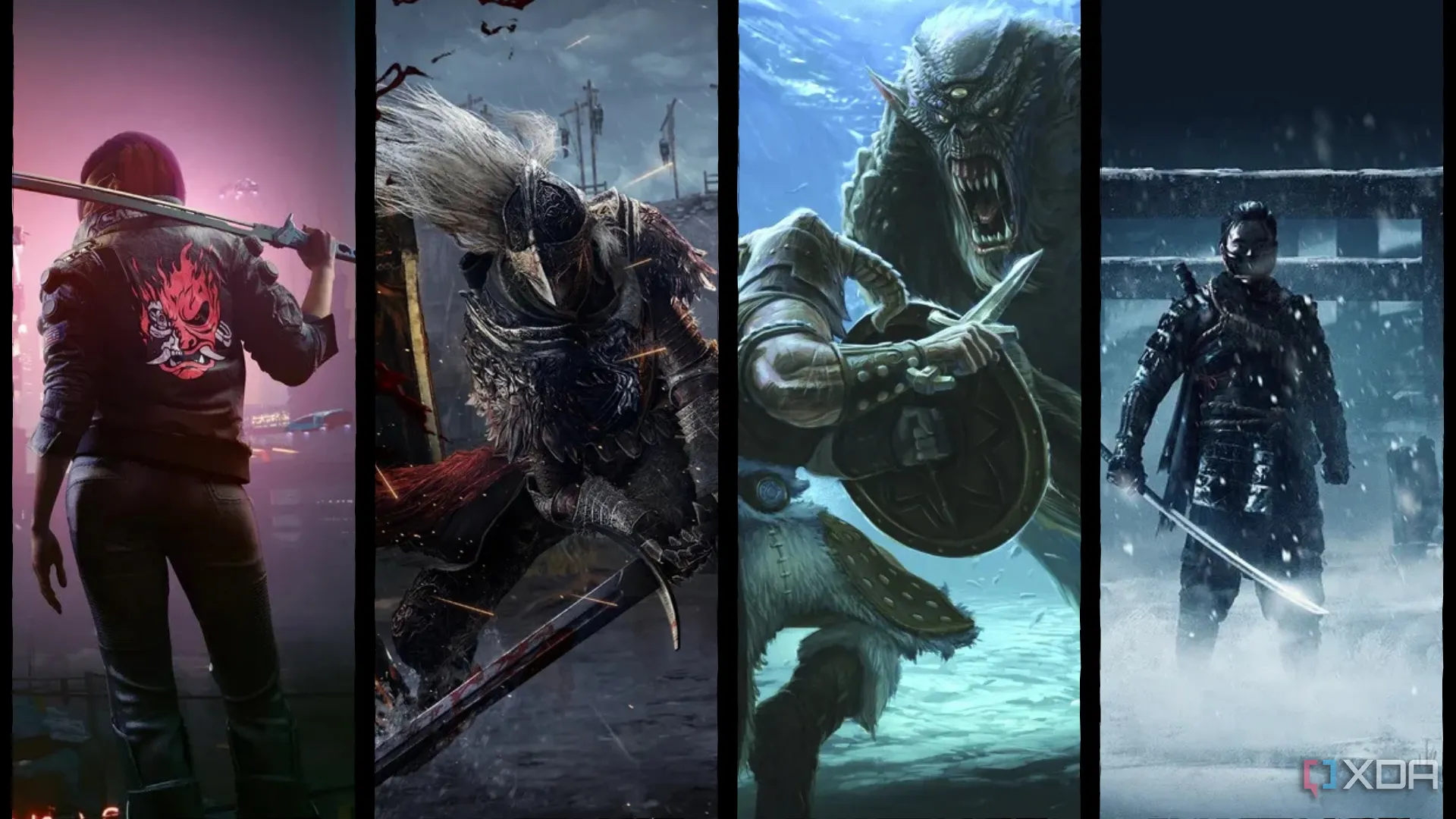 Ảnh ghép các tựa game thế giới mở được đánh giá cao, đại diện cho những trải nghiệm chơi đơn đỉnh cao.