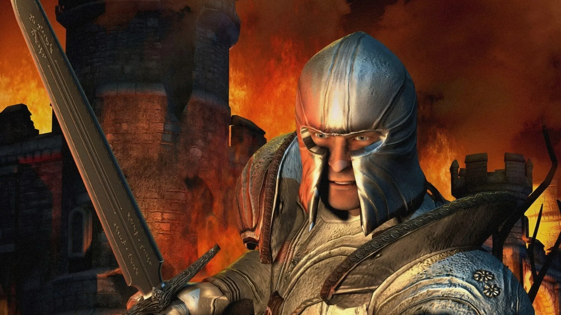 Ảnh nghệ thuật chính thức của The Elder Scrolls IV: Oblivion, tựa game nhập vai thế giới mở của Bethesda.