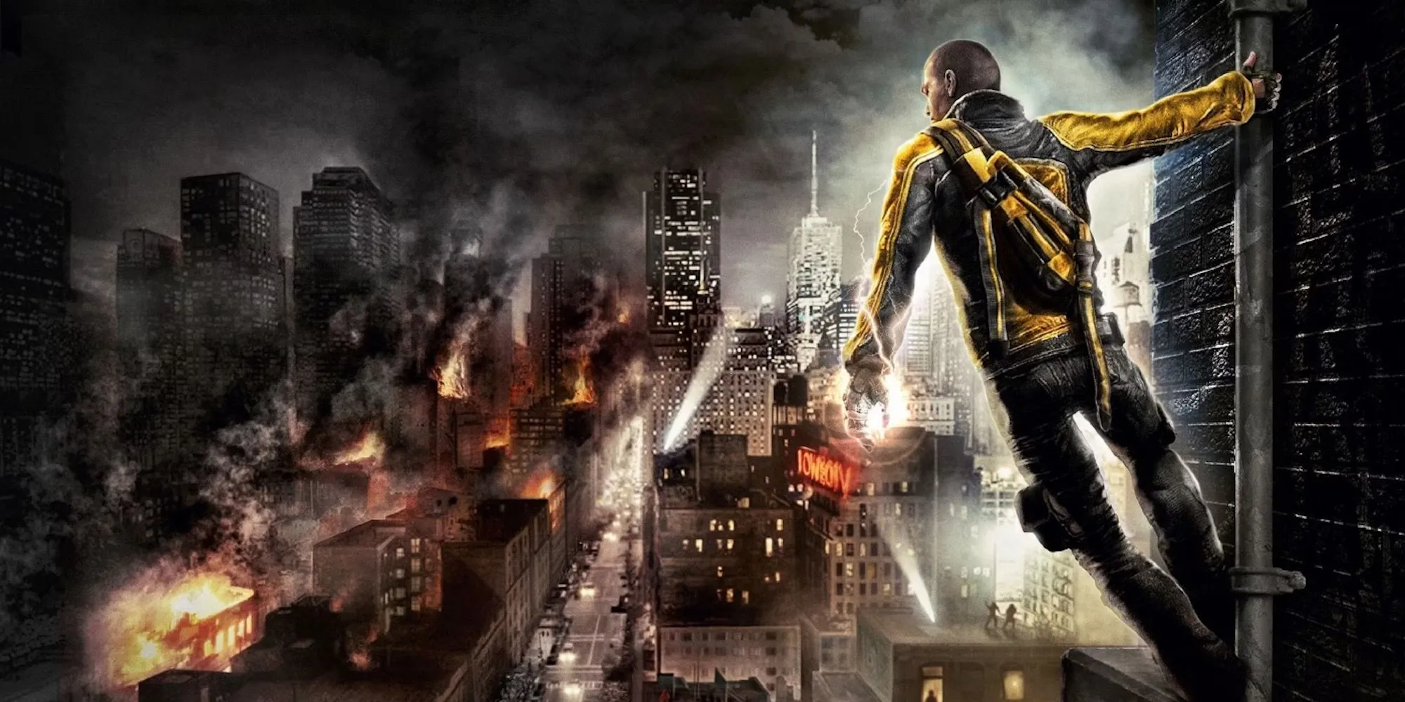 Ảnh quảng bá nhân vật Cole MacGrath trong tựa game Infamous