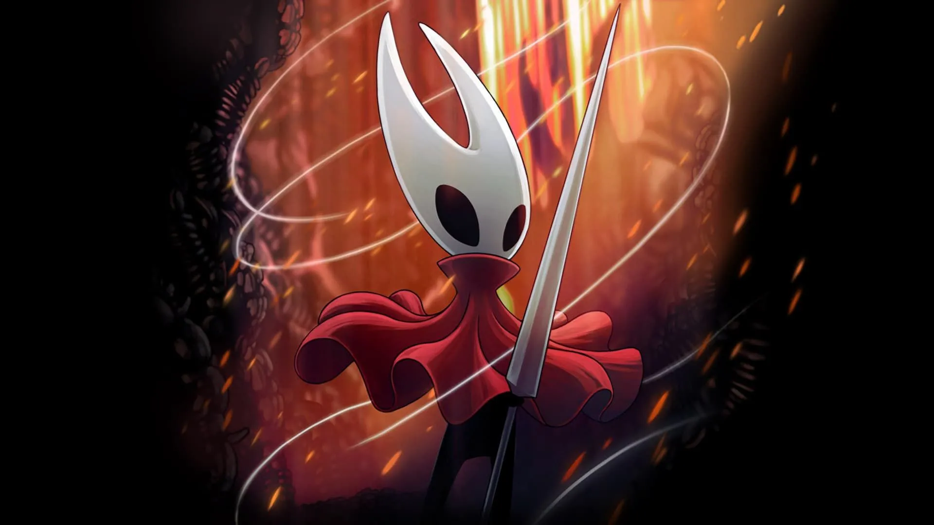Artwork của game Hollow Knight: Silksong với nhân vật Hornet