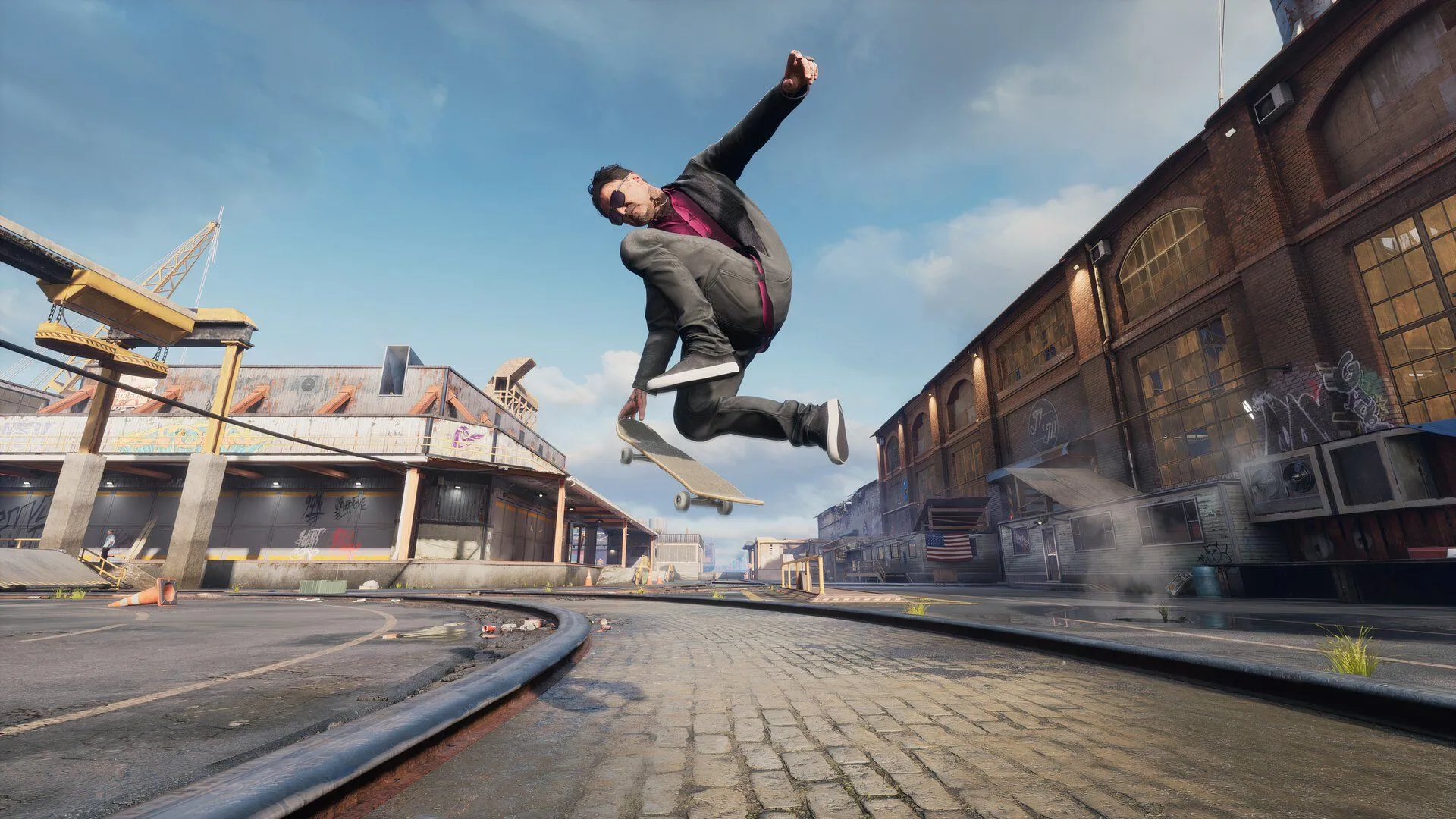 Bam Margera thực hiện trick trên không trong Tony Hawk's Pro Skater 3 + 4