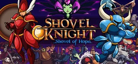 Banner game Shovel Knight: Treasure Trove với phong cách đồ họa pixel art đặc trưng