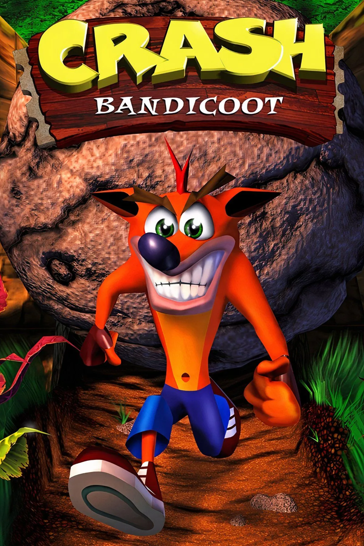 Bìa đĩa Crash Bandicoot phiên bản Black Label gốc trên PlayStation 1
