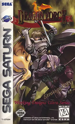 Bìa đĩa game chiến thuật Dragon Force dành cho Sega Saturn