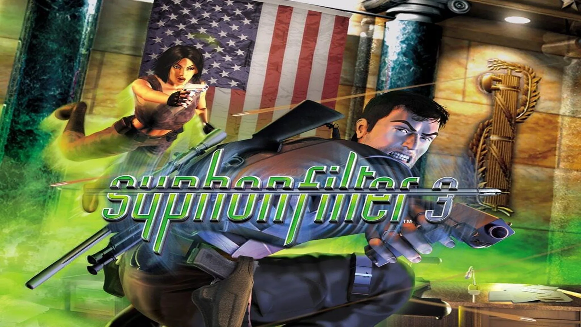 Bìa đĩa gốc của Syphon Filter 3 cho PS1 trước sự kiện 11/9