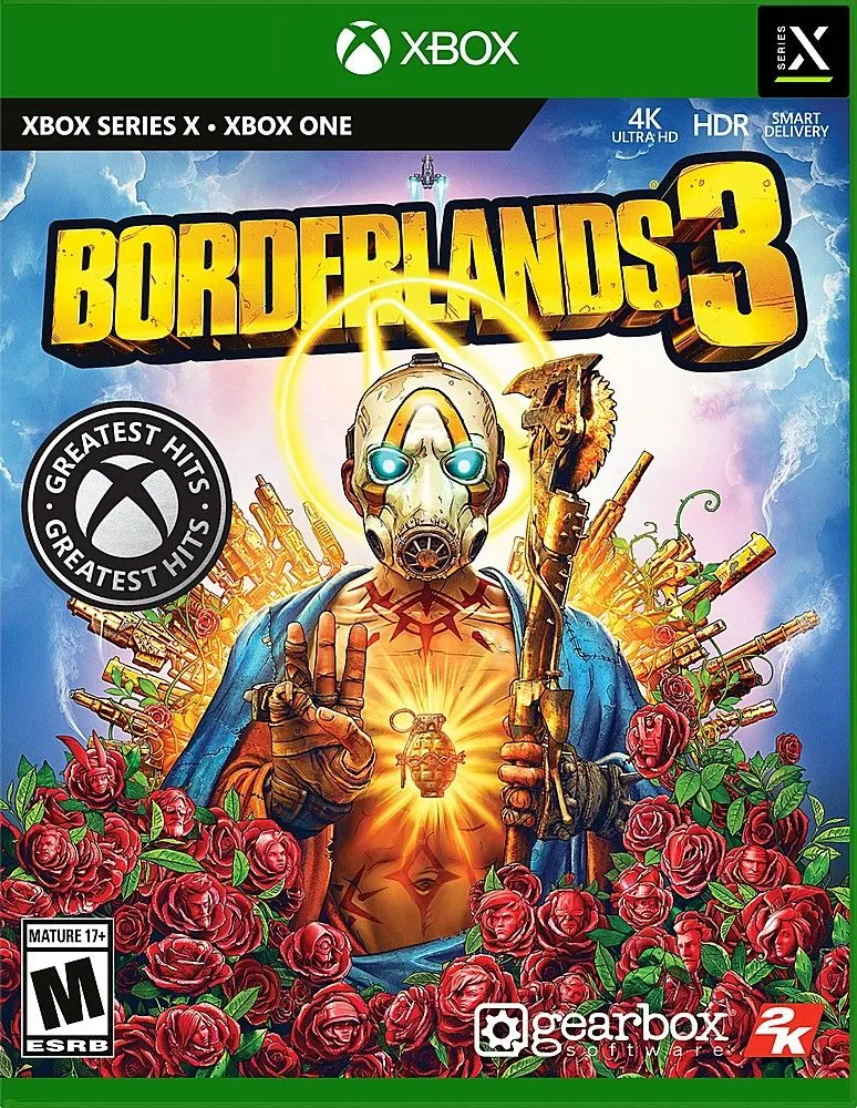 Bìa game Borderlands 3 Standard Edition, với phong cách đồ họa cel-shaded và hành động loot-shooter đặc trưng.