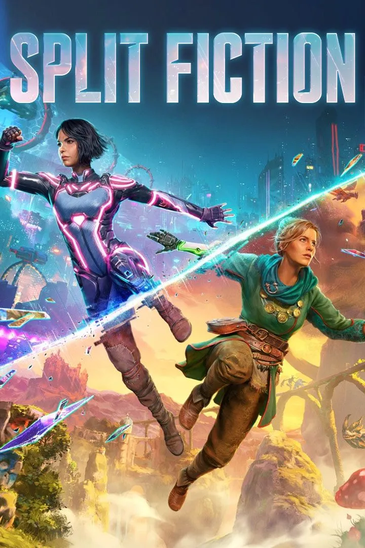 Bìa game Split Fiction, một tựa game co-op thể hiện sự kết nối giữa người chơi sau giai đoạn trực tuyến.
