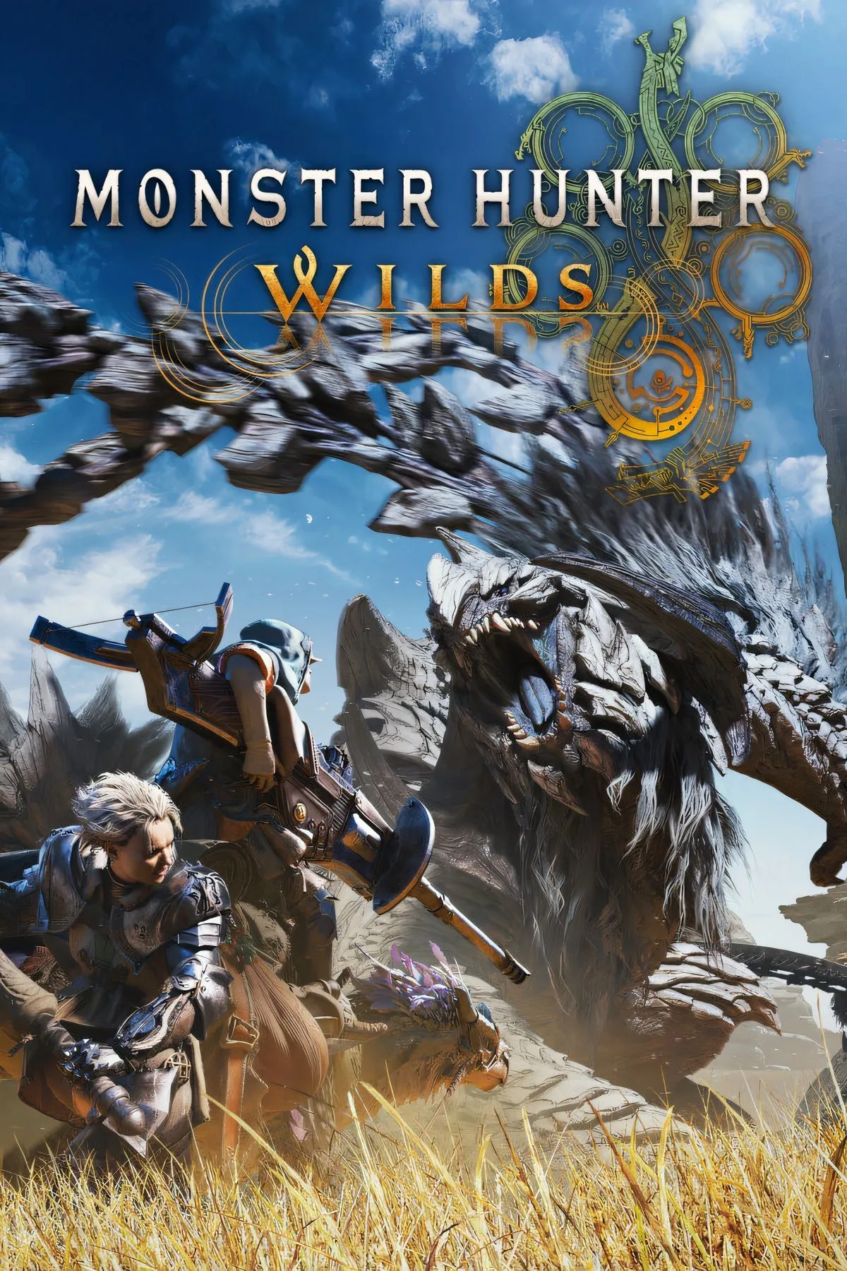 Bìa nghệ thuật của game hành động phiêu lưu Monster Hunter Wilds, ví dụ về game được tác giả nhận code
