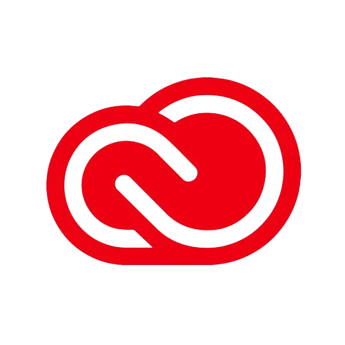 Biểu tượng Adobe Creative Cloud màu đỏ, đại diện cho bộ ứng dụng sáng tạo chuyên nghiệp