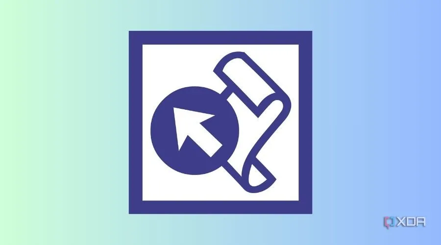 Biểu tượng phần mềm tạo web Microsoft FrontPage trên nền gradient.