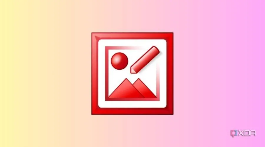 Biểu tượng ứng dụng Microsoft Office Picture Manager trên nền gradient.