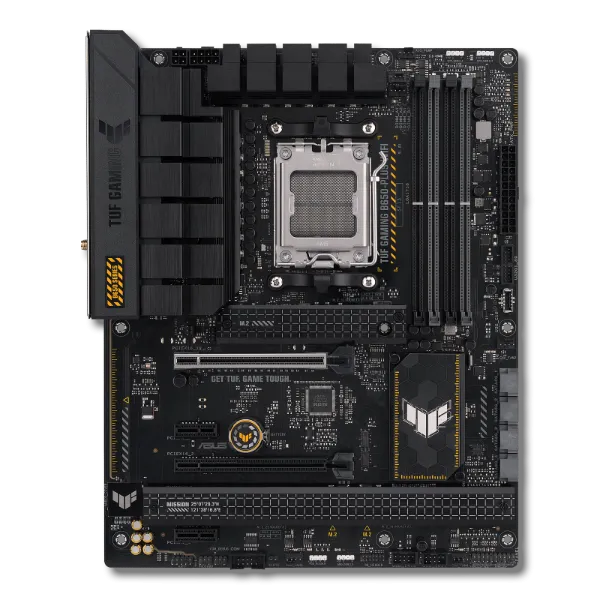 Bo mạch chủ Asus TUF Gaming B650-Plus WiFi với nhiều cổng cắm quạt và ARGB