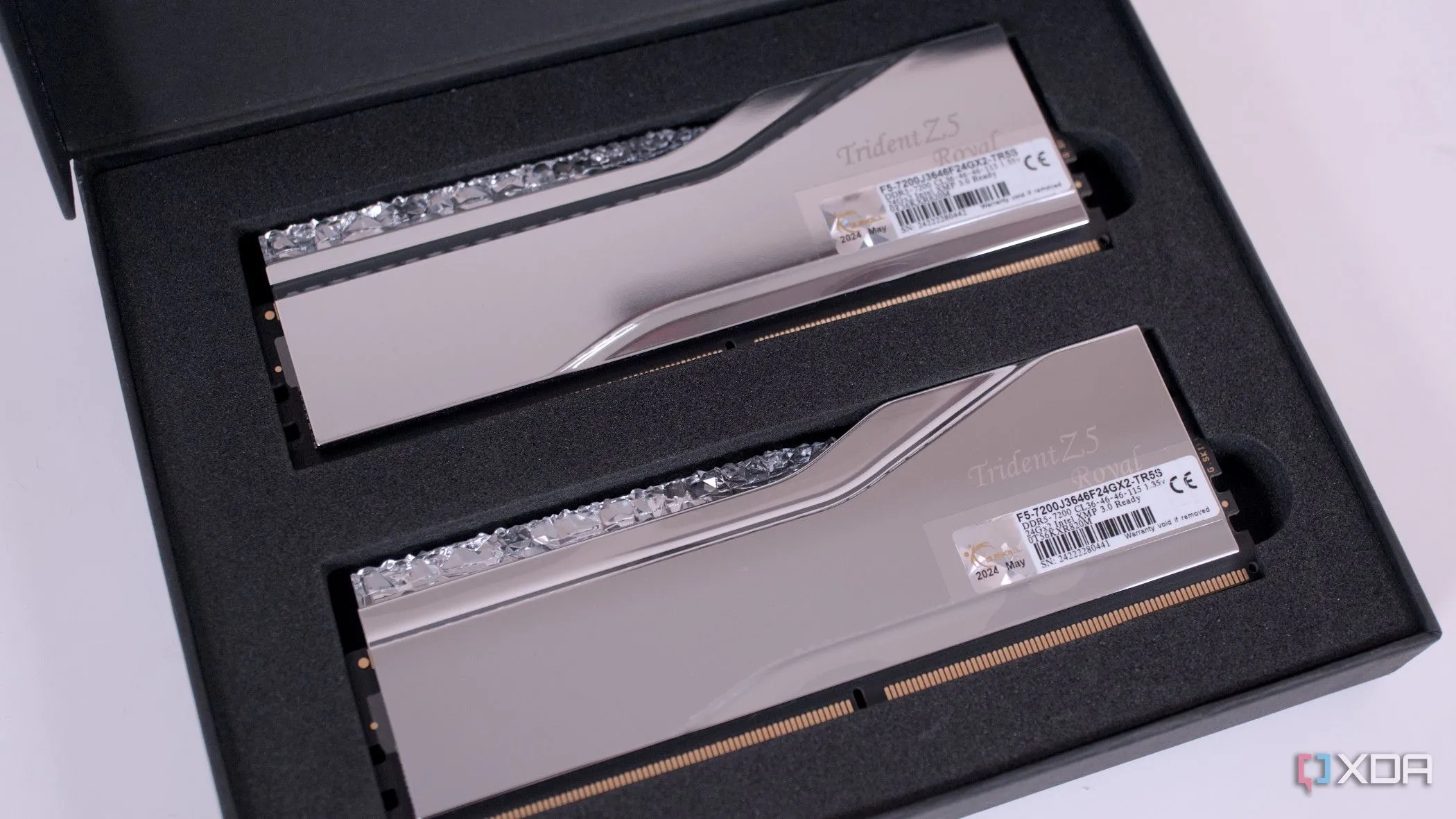 Bộ RAM G.Skill Trident Z5 Royal DDR5-7200, đại diện cho bộ nhớ tốc độ cao