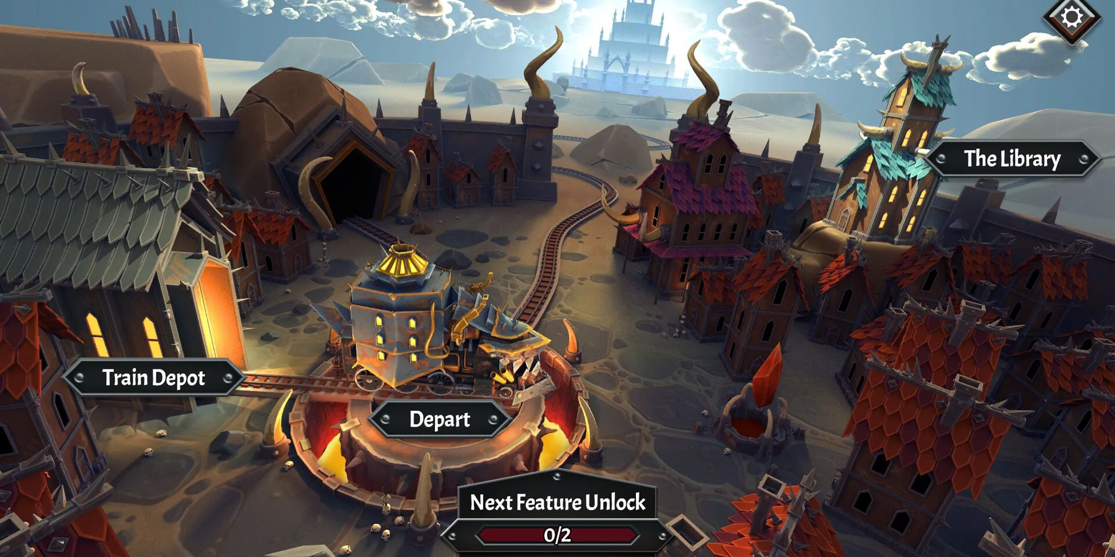 Bối cảnh nhà ga tàu trong Monster Train 2.