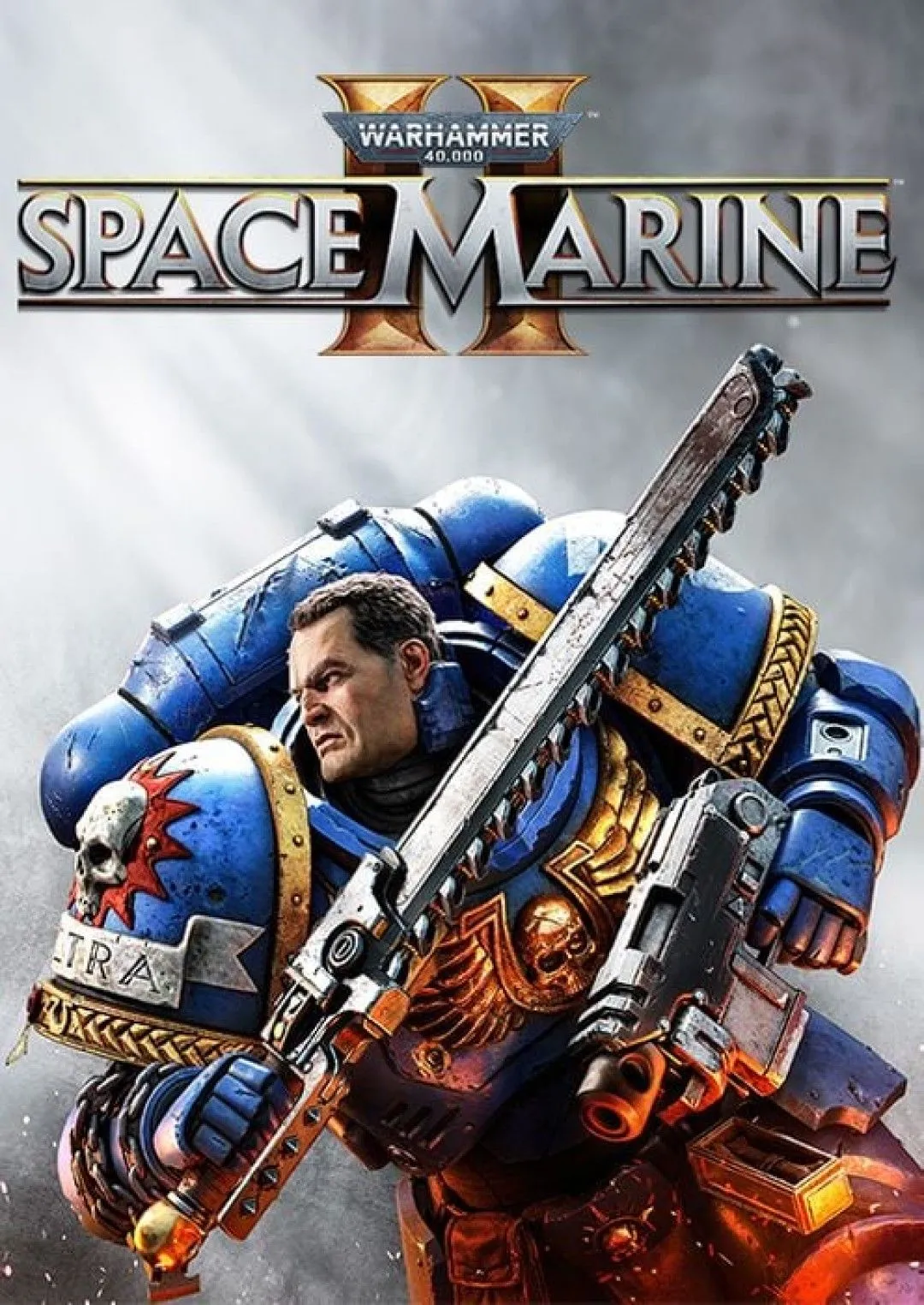 Box art của Warhammer 40,000: Space Marine 2 với chiến binh Space Marine sẵn sàng chiến đấu