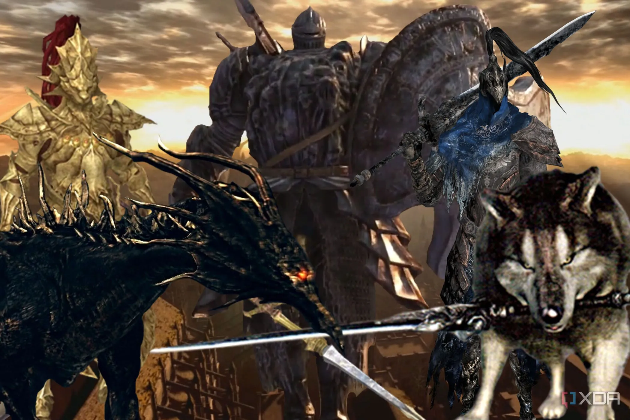 Các trùm nổi tiếng từ series Dark Souls tập hợp quanh Anor Londo, biểu tượng cho thử thách và độ khó huyền thoại của các tựa game Soulsborne.