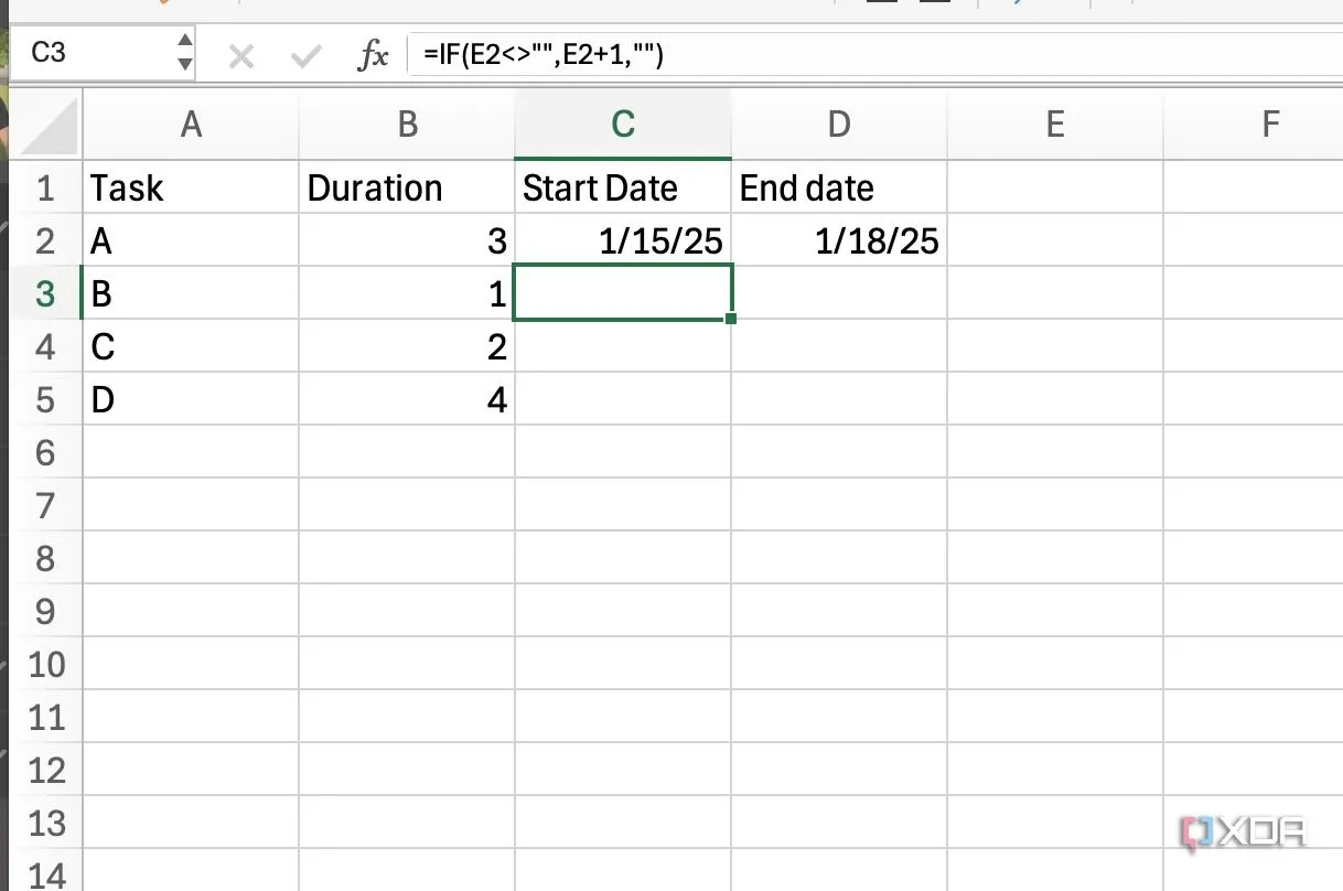 Cách dùng hàm IF trong Excel để quản lý phụ thuộc giữa các công việc trong dự án