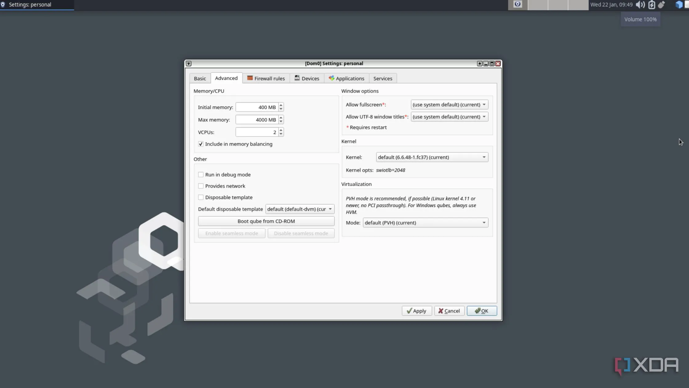 Cài đặt Qubes trong Qubes OS