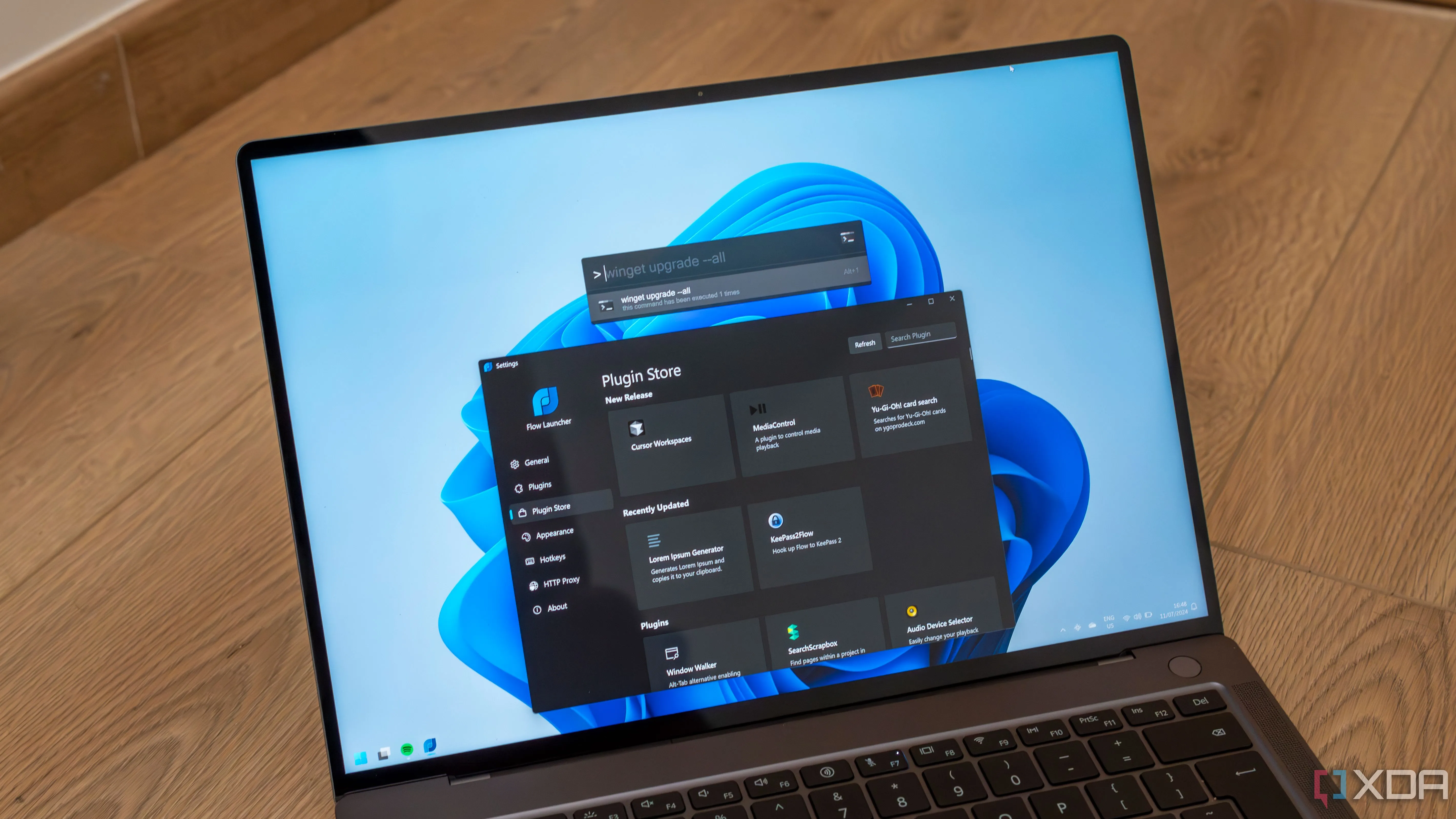 Cài đặt và thanh tìm kiếm của Flow Launcher trên Windows 11